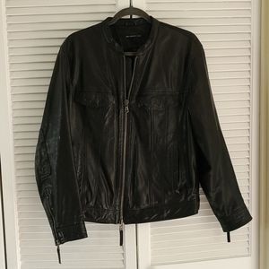 John Varvatos M Leather Jacket